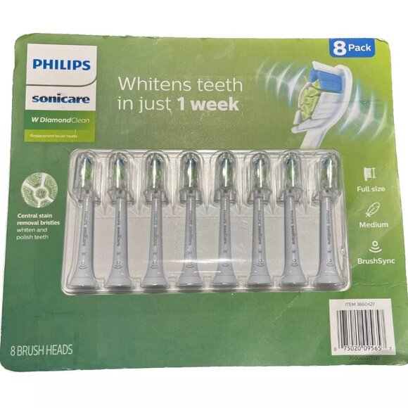 Philips Sonicare W Diamond Clean Toothbrush Head - 8 Count - Picture 1 of 2